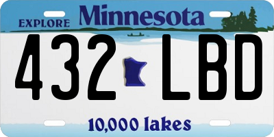 MN license plate 432LBD