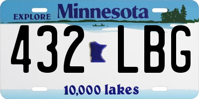 MN license plate 432LBG
