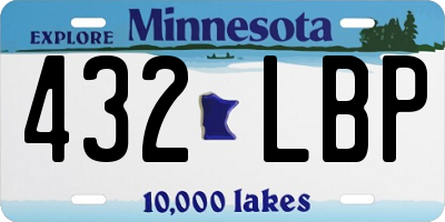 MN license plate 432LBP