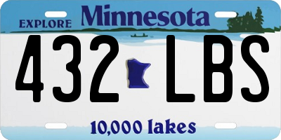 MN license plate 432LBS