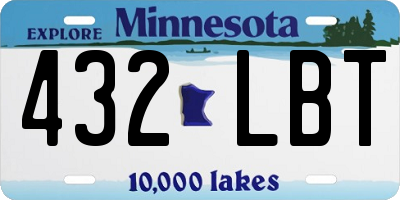 MN license plate 432LBT
