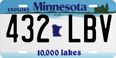 MN license plate 432LBV