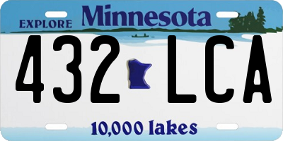 MN license plate 432LCA