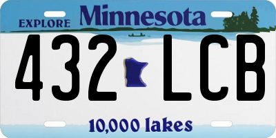 MN license plate 432LCB