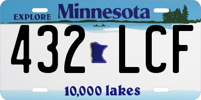 MN license plate 432LCF