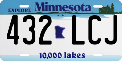 MN license plate 432LCJ