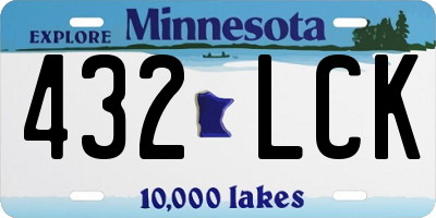 MN license plate 432LCK
