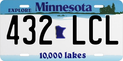 MN license plate 432LCL