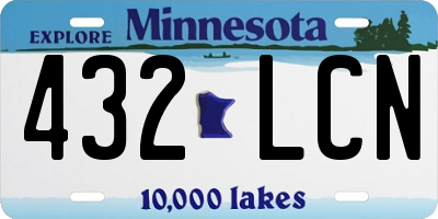 MN license plate 432LCN