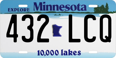 MN license plate 432LCQ