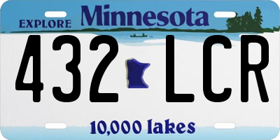 MN license plate 432LCR