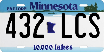 MN license plate 432LCS