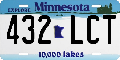 MN license plate 432LCT