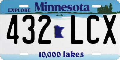 MN license plate 432LCX