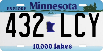 MN license plate 432LCY