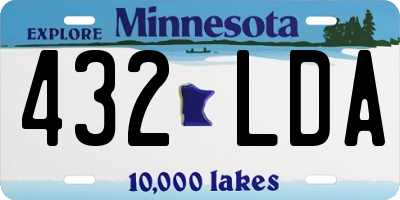 MN license plate 432LDA