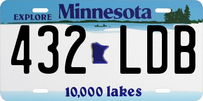 MN license plate 432LDB
