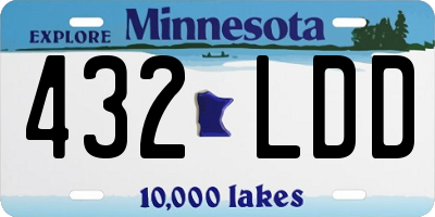 MN license plate 432LDD