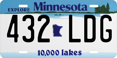 MN license plate 432LDG