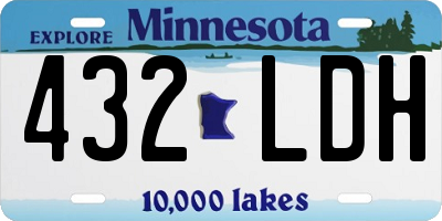 MN license plate 432LDH