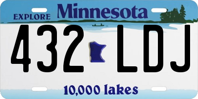 MN license plate 432LDJ
