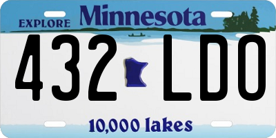 MN license plate 432LDO