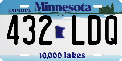 MN license plate 432LDQ
