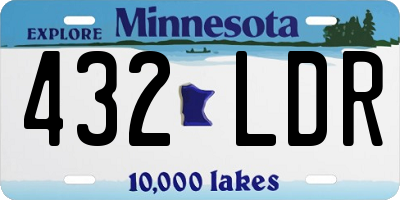 MN license plate 432LDR