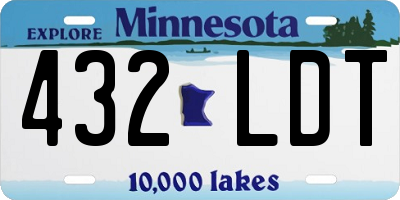 MN license plate 432LDT