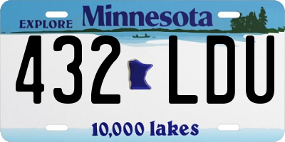MN license plate 432LDU