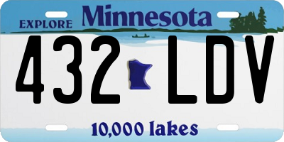 MN license plate 432LDV