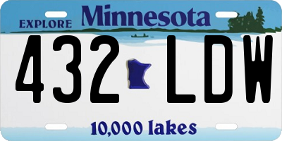MN license plate 432LDW