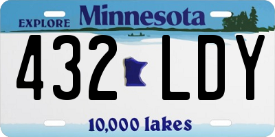 MN license plate 432LDY