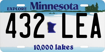 MN license plate 432LEA