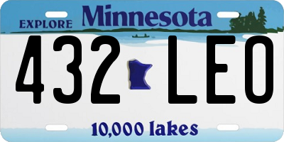 MN license plate 432LEO