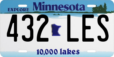 MN license plate 432LES