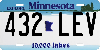 MN license plate 432LEV