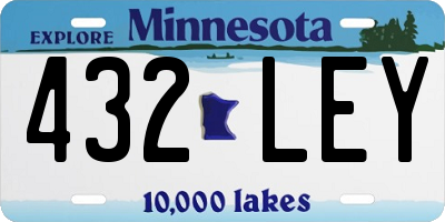 MN license plate 432LEY