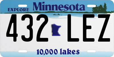 MN license plate 432LEZ