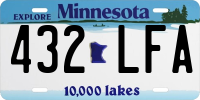 MN license plate 432LFA