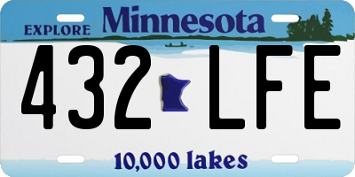 MN license plate 432LFE