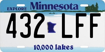 MN license plate 432LFF