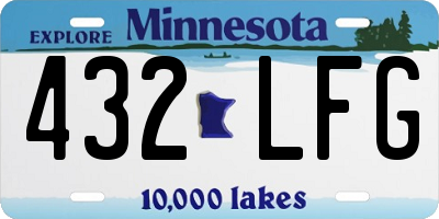 MN license plate 432LFG