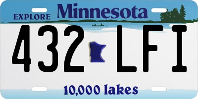 MN license plate 432LFI