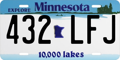 MN license plate 432LFJ