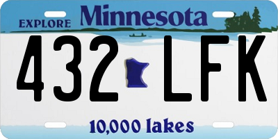 MN license plate 432LFK