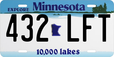 MN license plate 432LFT
