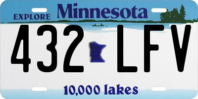 MN license plate 432LFV