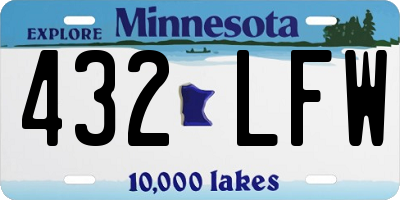 MN license plate 432LFW