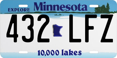 MN license plate 432LFZ